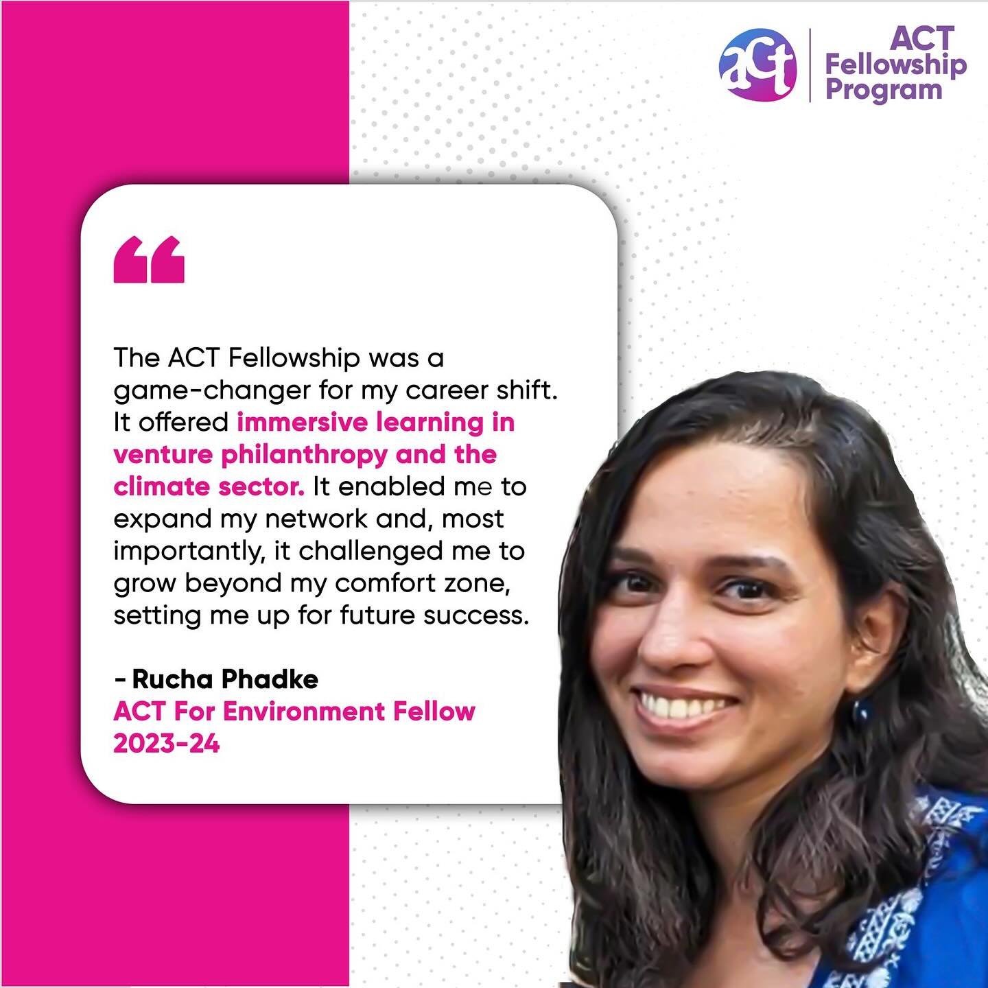 Rucha Phadke: My journey from being an architect to becoming an ACT For Environment Fellow